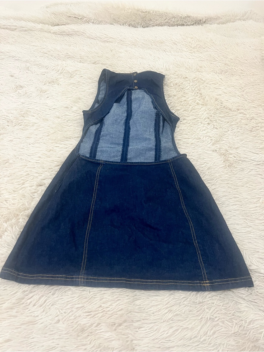 Urban Outfitters Dark Blue Denim A-Line Dress - Picture 2 of 2